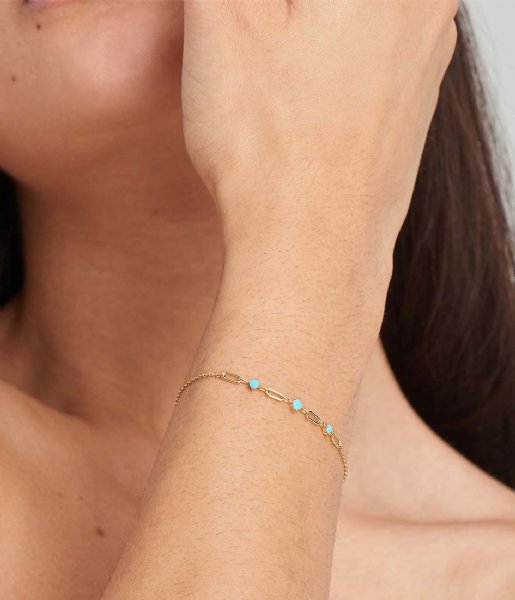 Ania Haie Bracelet Turquoise Link Bracelet Gold
